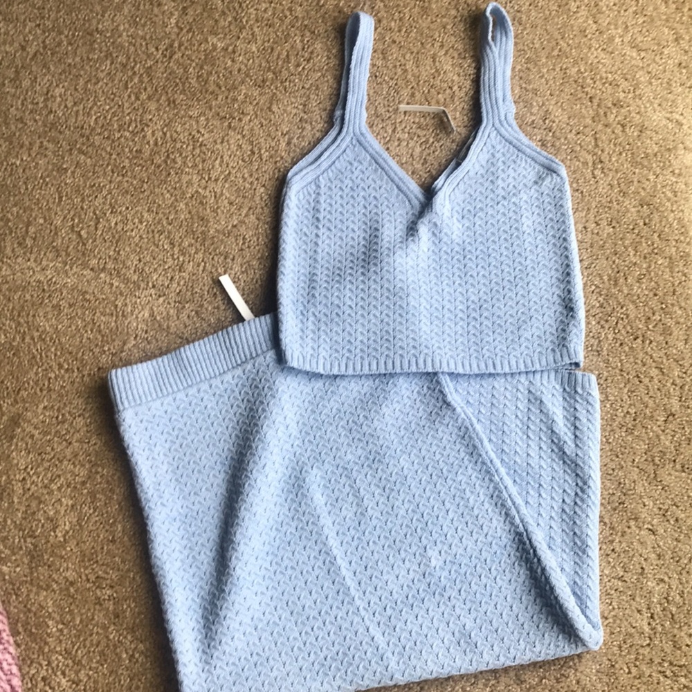 NWT ASOS two-piece cable knit tank/skirt